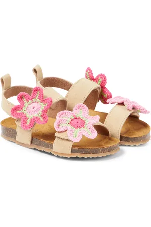 PèPè PèPè Verzierte Sandalen aus Veloursleder