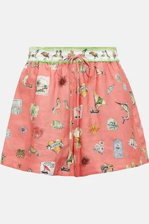 ALÉMAIS Alémais Bedruckte Shorts aus Leinen