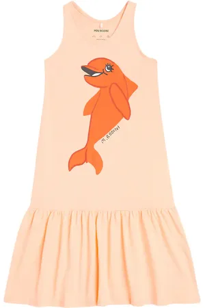 Mini Rodini Kleid Dolphin aus Baumwoll-Jersey