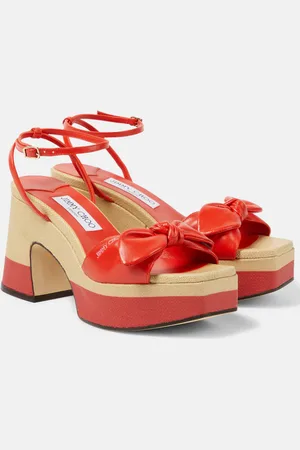 Jimmy Choo Plateausandalen Ricia 95 mit Leder