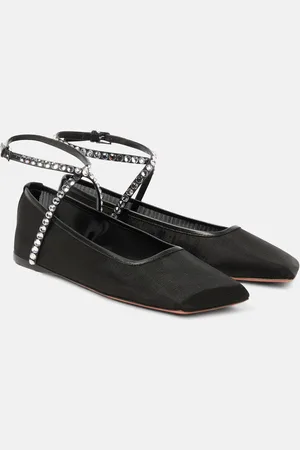 Amina Muaddi Verzierte Ballerinas Ane aus Mesh