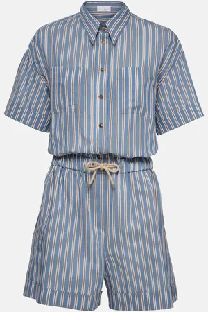 Brunello Cucinelli Playsuit aus Baumwolle und Seide
