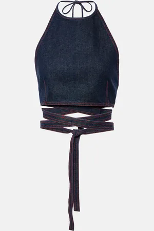 Alaïa Alaïa Cropped-Top aus Denim