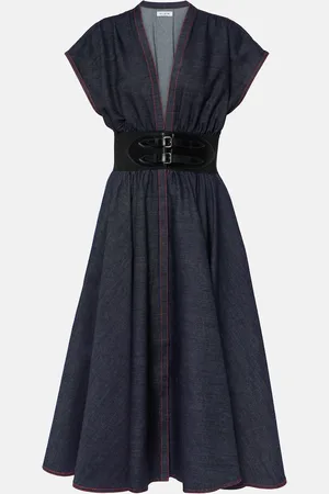Alaïa Alaïa Midikleid aus Denim