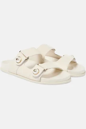 Jimmy Choo Verzierte Sandalen Fayence aus Leder