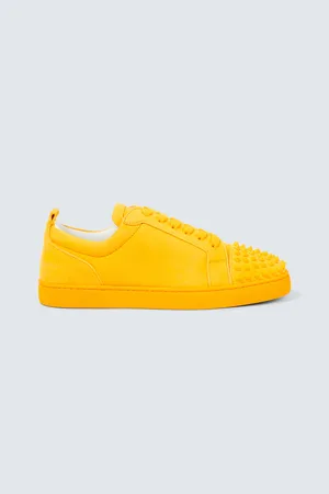 Christian Louboutin Sneakers Louis Junior Spikes aus Veloursleder