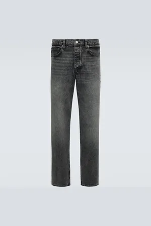 Frame Mid-Rise Straight Jeans