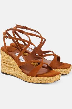 Jimmy Choo Wedge-Sandalen Ayla aus Veloursleder