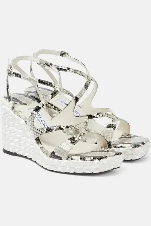 Jimmy Choo Wedge-Sandalen Ayla 85 aus Leder
