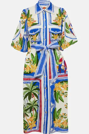 Farm Rio Hemdblusenkleid Tropical Destination