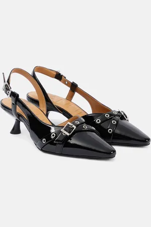 Ganni Slingback-Pumps Eyelets aus Lederimitat