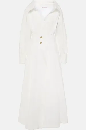 Altuzarra Midikleid Isabela aus einem Baumwollgemisch