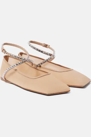 Amina Muaddi Verzierte Ballerinas Ane aus Mesh