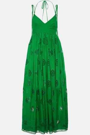 Erdem Besticktes Midikleid aus einem Baumwollgemisch
