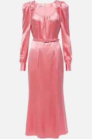 Alessandra Rich Midikleid aus Seidensatin