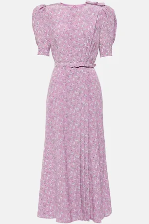 Alessandra Rich Bedrucktes Midikleid aus Seide
