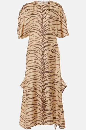 Stella McCartney Bedrucktes Midikleid aus Seide