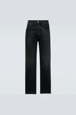 AMIRI Mid-Rise Straight Jeans Faded