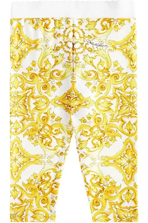 Dolce & Gabbana Baby Leggings Majolica aus Jersey