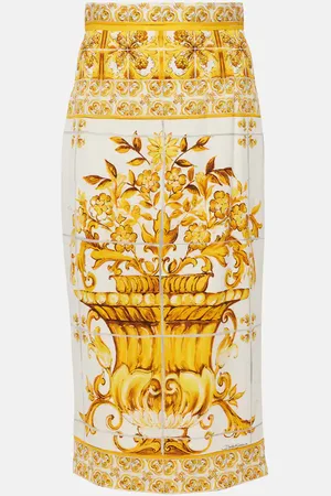 Dolce & Gabbana Midirock Majolica aus einem Seidengemisch