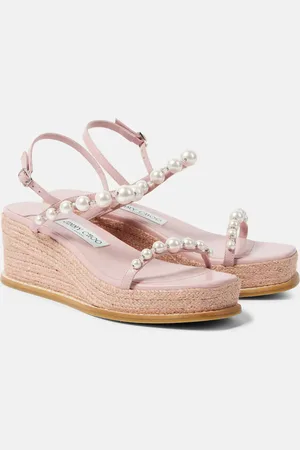 Jimmy Choo Verzierte Espadrille-Sandalen Amatuus 60 aus Leder