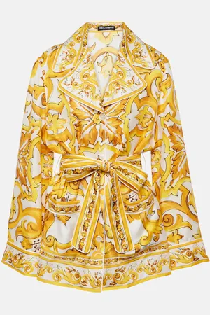 Dolce & Gabbana Bluse Majolica aus Seiden-Twill