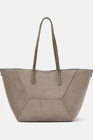Brunello Cucinelli Tote Duo Large aus Veloursleder
