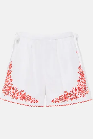 ALÉMAIS Alémais Bestickte Shorts Hearts aus Baumwolle