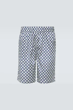 Frescobol Carioca Bedruckte Shorts Palma aus einem Seidengemisch