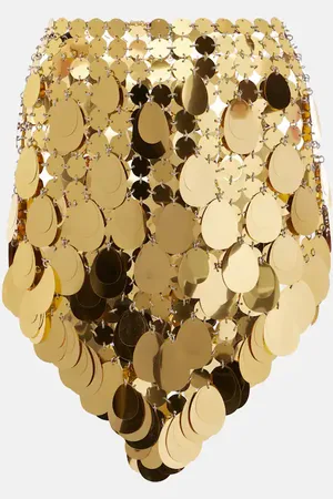 Paco rabanne Minirock Golden Sparkle Assembly mit Pailletten