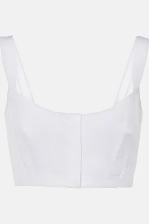 Alaïa Alaïa Cropped-Top aus Baumwolle