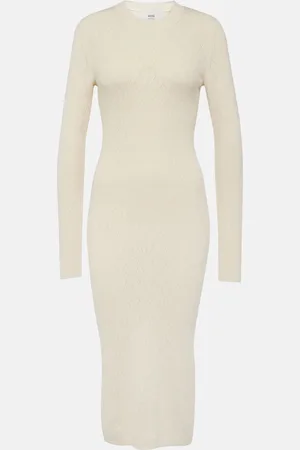 Ami Midikleid aus Baumwolle und Wolle
