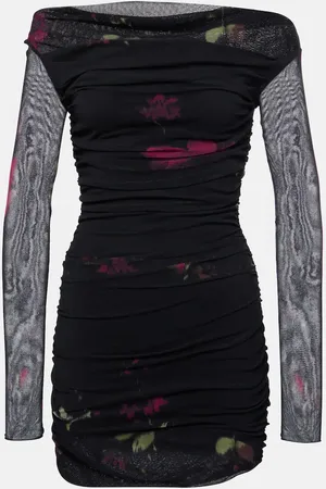 BLUMARINE Bedrucktes Minikleid aus Mesh