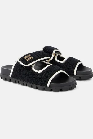 Miu Miu Sandalen aus Häkelstrick