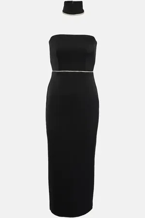 ALEX PERRY Verziertes Midikleid aus Satin