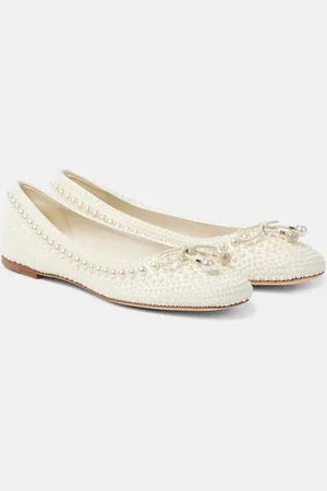 Jimmy Choo Ballerinas Elme aus Satin mit Zierperlen