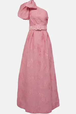 Rebecca Vallance Bedruckte One-Shoulder-Robe Zelie