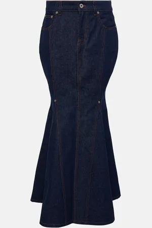 Jean Paul Gaultier High-Rise-Maxirock aus Denim