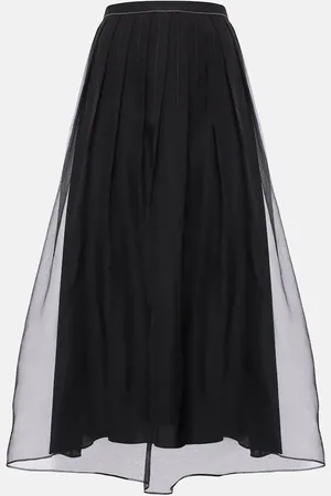 Brunello Cucinelli Midirock aus Seidenorganza