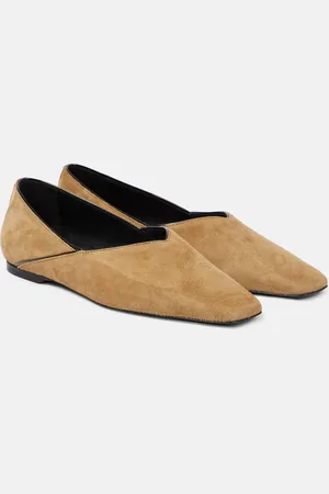 Totême Ballerinas The Everyday Flat aus Veloursleder