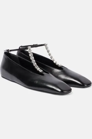 Jil Sander Verzierte Ballerinas aus Leder