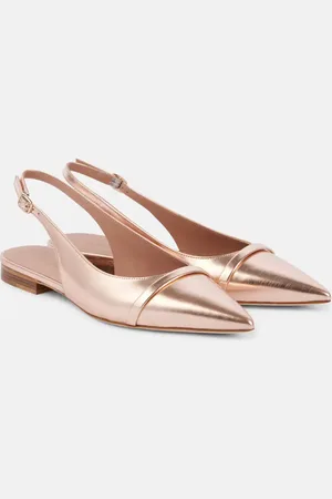 MALONE SOULIERS Slingback-Ballerinas Jama aus Metallic-Leder