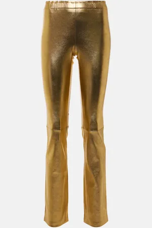 Stouls Mid-Rise-Hose JP Long aus Metallic-Leder
