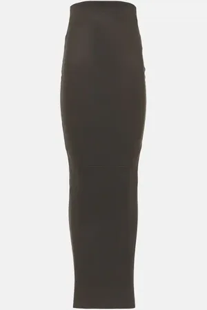 Rick Owens Maxirock Dirt Pillar aus Leder