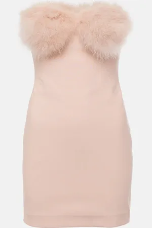 BLUMARINE Minikleid aus Jersey mit Federn