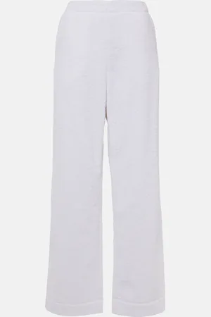 Alaïa Alaïa Gerade Low-Rise-Hose aus Frottee
