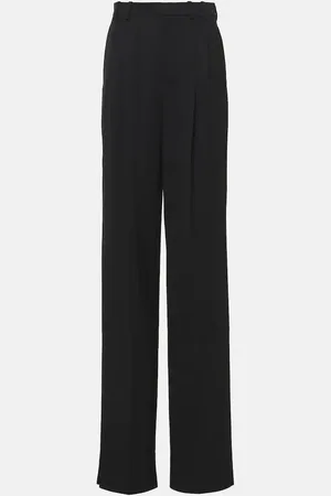 Saint Laurent Weite High-Rise-Hose aus Wolle