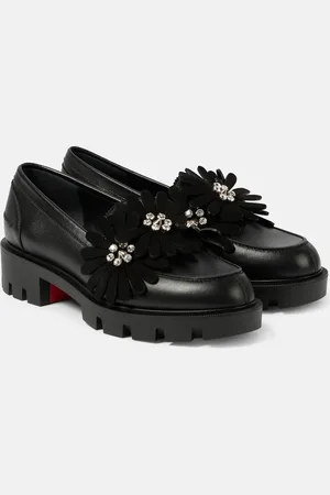 Christian Louboutin Verzierte Loafers Flora Moc aus Leder