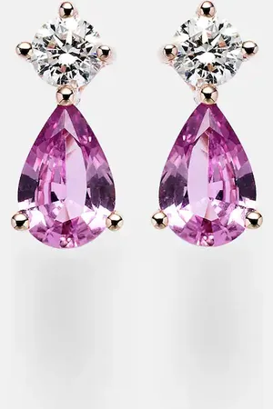 Anita Ohrringe aus 18kt Roségold mit Diamanten und Saphiren