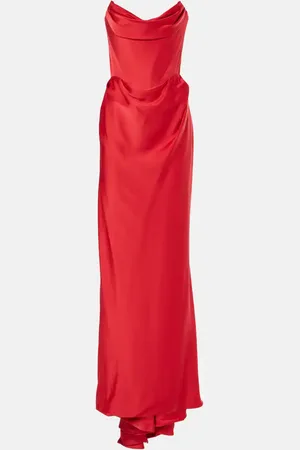 Vivienne Westwood Off-Shoulder-Robe aus Satin